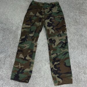 Military Issue Army Camouflage Button Front Fly Cargo Cotton pants Camo 30 x 33